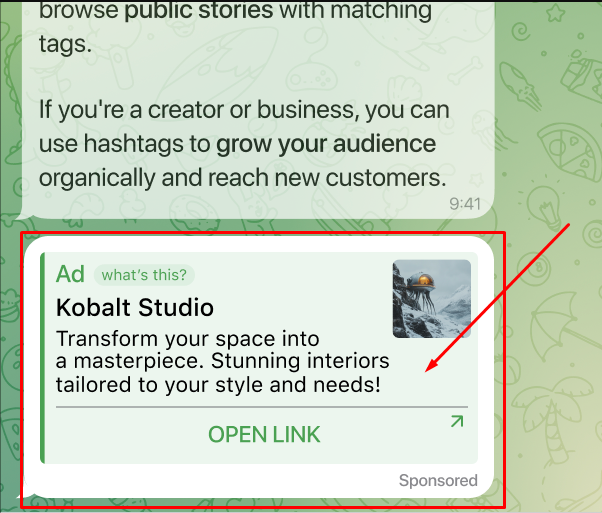 Sponsored Messages in Telegram Ads