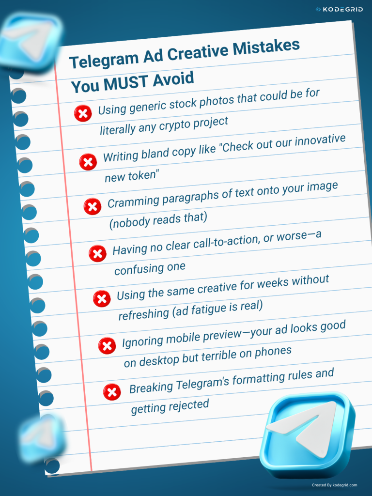 Telegram Ad Creative Mistakes You MUST Avoid